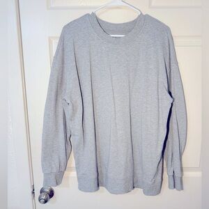 Lululemon Perfectly Oversized Crew Heathered Core Light Grey Size 6